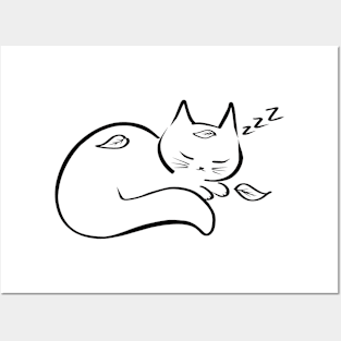Sleep Cat Posters and Art